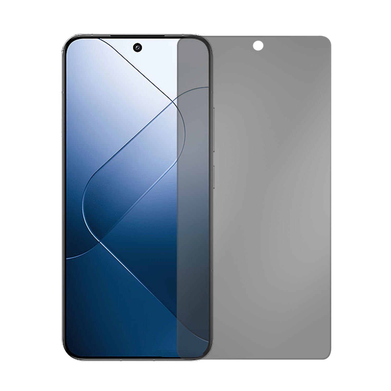 Microcase Xiaomi 14 Global  Tam Kaplayan Çerçeveli Mat Cam Koruma - AL3124