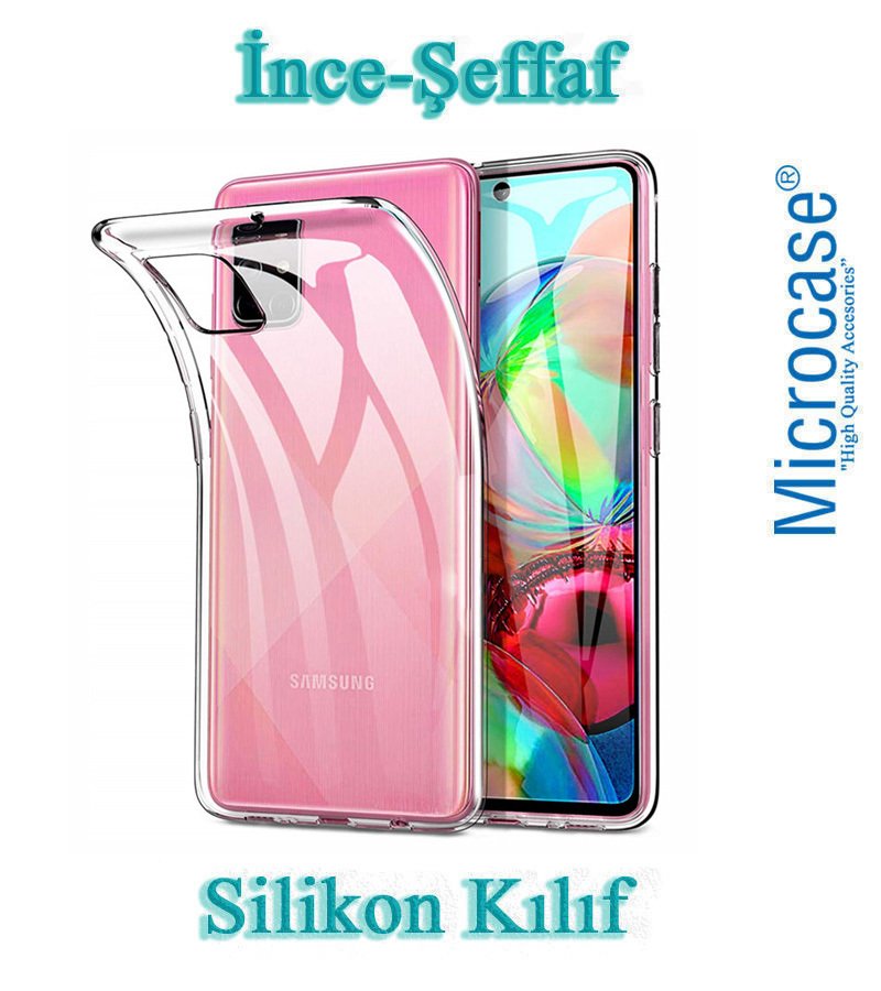 Microcase Samsung Galaxy A71 İnce 0.2 mm Soft Silikon Kılıf - Şeffaf
