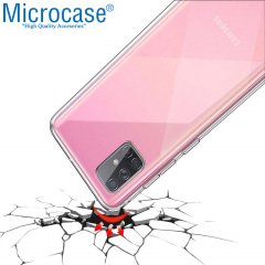 Microcase Samsung Galaxy A71 İnce 0.2 mm Soft Silikon Kılıf - Şeffaf