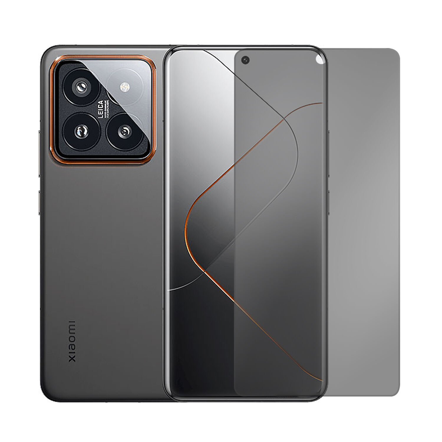 Microcase Xiaomi 14 Pro Global Tam Kaplayan Çerçeveli Mat Cam Koruma - AL3124