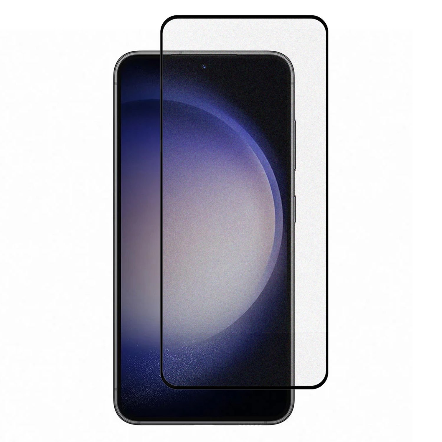 Microcase Samsung Galaxy S23 için 3D Tam Kaplayan Çerçeveli Mat Cam Koruma - AL3124