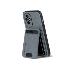 Microcase Honor 200 ile Uyumlu Kartlıklı Standlı Deri Kaplama Kılıf-AL5130