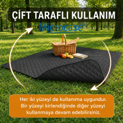 Microcase Portatif Piknik Kamp Outdoor Plaj Örtüsü Baklava Desen Kamp Matı Kapitone Desen 150x100 CM AL5629