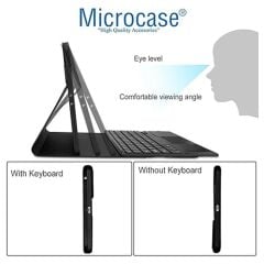 Microcase Honor Pad X8 Tablet Uyumlu Bluetooth Touchpad Klavye+Bluetooth Mouse+Standlı Kılıf-BKK7