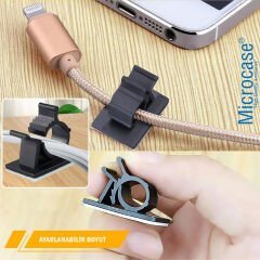 Microcase Kendinden Yapışkanlı Kablo Sabitleyici ve Düzenleyici Klips Seti 10'lu AL5408