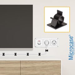 Microcase Kendinden Yapışkanlı Kablo Sabitleyici ve Düzenleyici Klips Seti 10'lu AL5408