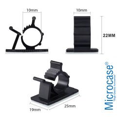 Microcase Kendinden Yapışkanlı Kablo Sabitleyici ve Düzenleyici Klips Seti 10'lu AL5408