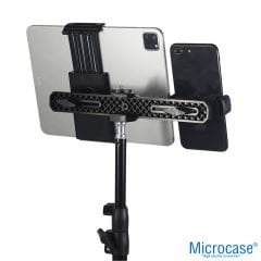 Microcase 2in1 Çift Başlıklı Ayarlanabilir 1 Telefon 1 Tablet Tutucu Başlık - AL5062