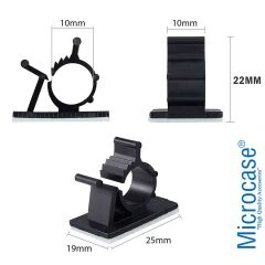 Microcase Kendinden Yapışkanlı Kablo Sabitleyici ve Düzenleyici Klips Seti 20'li AL5408
