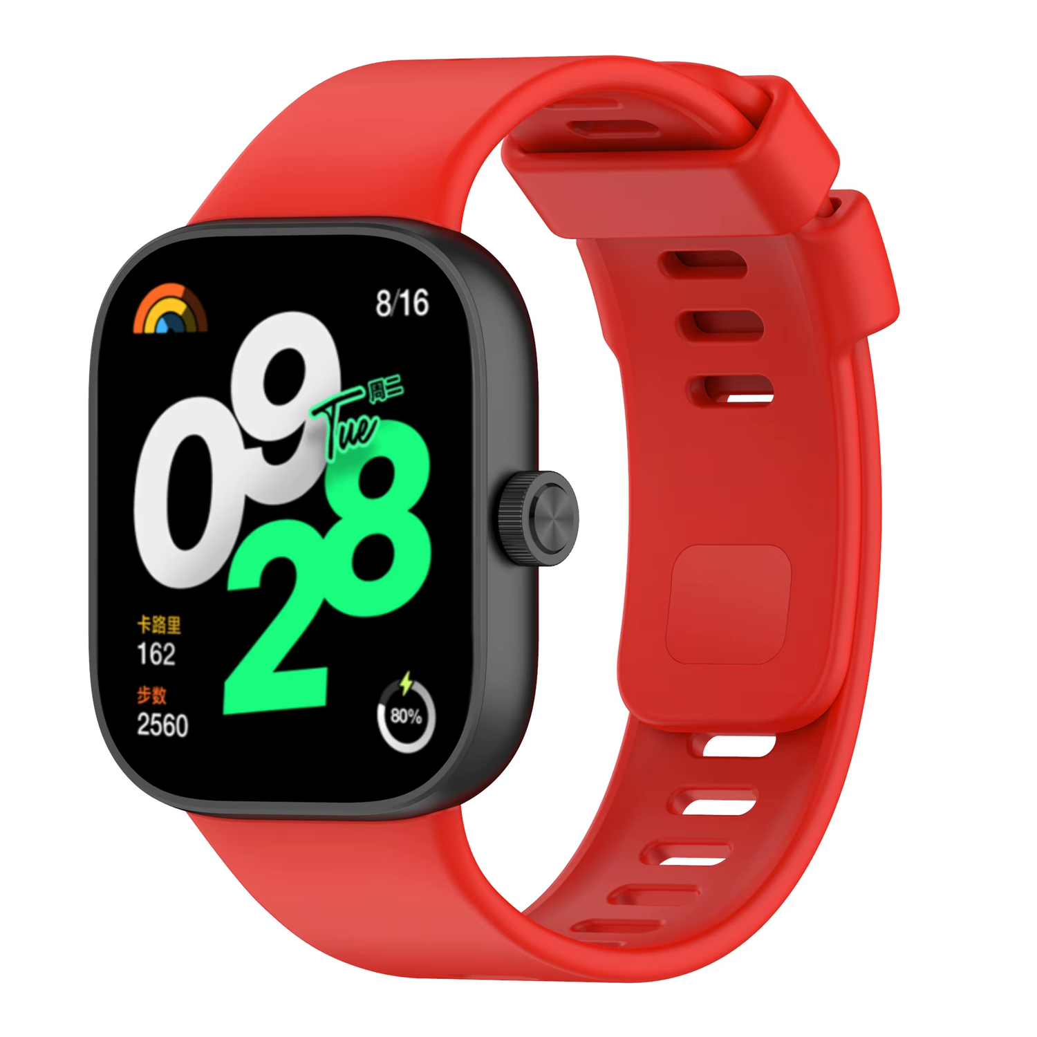 Microcase Xiaomi Redmi Watch 4/Mi Band 8 Pro/Mi Band 9 Pro ile Uyumlu Delikli Silikon Kordon Kayış - KY6540