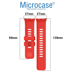 Microcase Xiaomi Redmi Watch 4/Mi Band 8 Pro/Mi Band 9 Pro ile Uyumlu Delikli Silikon Kordon Kayış - KY6540