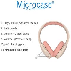 Microcase Kulak Üstü Bluetooth Kulaklık Headset FM Radio/SD Kart Özellikli - Siyah AL3522
