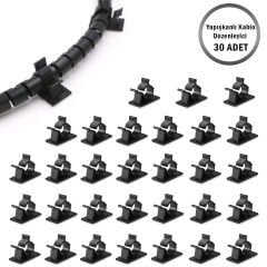 Microcase Kendinden Yapışkanlı Kablo Sabitleyici ve Düzenleyici Klips Seti 30'lu AL5408