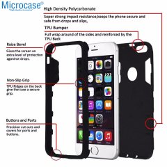Microcase iPhone 7 Alfa Serisi Armor Standlı Perfect Koruma Kılıf - Siyah