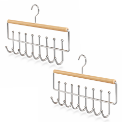 Microcase Çok Amaçlı 360 Derece Dönen Kancalı 16 Başlıklı Metal Elbise ve Şapka Askılığı 2 Adet AL5708