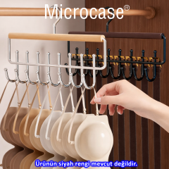 Microcase Çok Amaçlı 360 Derece Dönen Kancalı 16 Başlıklı Metal Elbise ve Şapka Askılığı 2 Adet AL5708