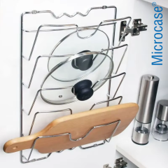 Microcase 5 Bölmeli Mutfak Düzenleyici Metal Tencere Kapağı Düzenleyici AL5716
