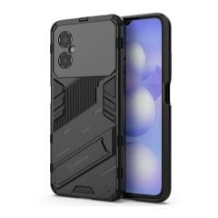 Microcase Xiaomi Redmi Note 11R (Global) Matrix Serisi Armor Standlı Perfect Koruma Kılıf -Siyah AL3416