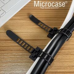 Microcase Kendinden Yapışkanlı Microcase Ayarlanabilir Yapışkanlı Kablo Düzenleyici ve Sabitleyici Klips 15 Adet AL5409