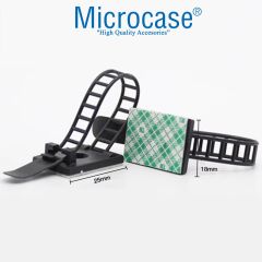 Microcase Kendinden Yapışkanlı Microcase Ayarlanabilir Yapışkanlı Kablo Düzenleyici ve Sabitleyici Klips 15 Adet AL5409