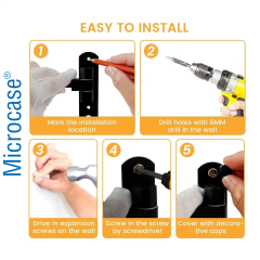 Microcase Motorcular için Duvara Monte Metal Elbise ve Kask Askılığı AL5711