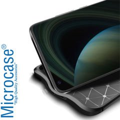 Microcase Oppo A15S Leather Tpu Silikon Kılıf - Siyah