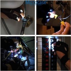 Microcase Fenerli 2 Parmak Balıkçı Eldiveni Kamp Eldiveni İş ve Onarım Eldiveni AL4412