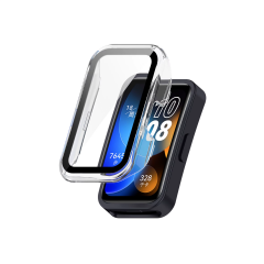 Microcase Huawei Band 10 için Ekran Korumalı Sert Rubber Kılıf - AL3173
