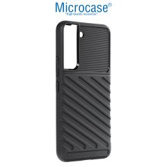 Microcase Samsung Galaxy S22 5G Thunder Serisi Darbeye Dayanıklı Silikon Kılıf - Siyah