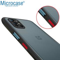 Microcase OnePlus 8T London Serisi Sert Kılıf - Buzlu Siyah