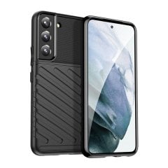 Microcase Samsung Galaxy S22 Plus 5G Thunder Serisi Darbeye Dayanıklı Silikon Kılıf - Siyah