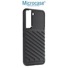 Microcase Samsung Galaxy S22 Plus 5G Thunder Serisi Darbeye Dayanıklı Silikon Kılıf - Siyah