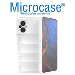 Microcase Xiaomi Poco M5 Miami Serisi Darbeye Dayanıklı Silikon Kılıf - AL3420 Açık Gri