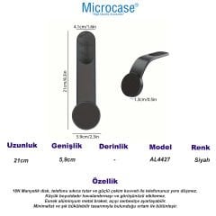 Microcase Manyetik Araç İçi Bükülebilir Tasarım Telefon Tutucu AL4427