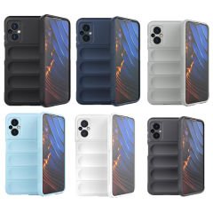 Microcase Xiaomi Poco M5 Miami Serisi Darbeye Dayanıklı Silikon Kılıf - AL3420 Açık Gri
