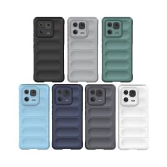 Microcase Xiaomi 13 Pro Miami Serisi Darbeye Dayanıklı Silikon Kılıf - AL3420 Açık Gri
