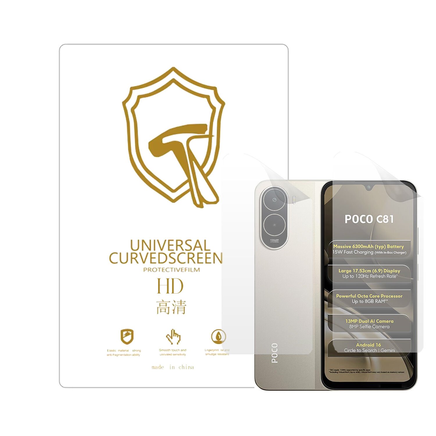 Microcase Xiaomi Poco C81 ile Uyumlu Full Tpu Ön Arka Nano Koruma- EKM103