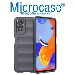 Microcase Xiaomi Redmi Note 11S Miami Serisi Darbeye Dayanıklı Silikon Kılıf - AL3420 Açık Gri