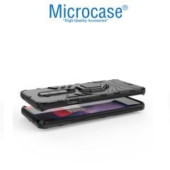 Microcase Oneplus 8 Pro Batman Serisi Yüzük Standlı Armor Kılıf - Siyah