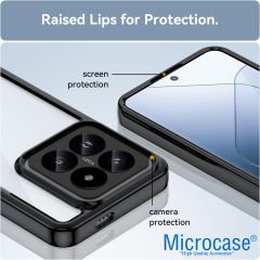 Microcase Xiaomi 14 Global  Shield Serisi Darbeye Dayanıklı Yarı Esnek Plastik Tpu Kılıf - AL8100