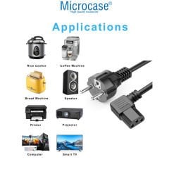 Microcase L Tip 90 Derece 1.5 Metre PSU Güç Power Kablosu AL4420