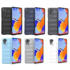 Microcase Xiaomi Redmi Note 11S Miami Serisi Darbeye Dayanıklı Silikon Kılıf - AL3420 Açık Gri