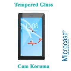 Microcase Lenovo Tab E7 7104 TB-7104F 7104F 7 inch Tablet Universal Döner Standlı Kılıf - Siyah + Tempered Glass Cam Koruma