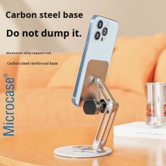 Microcase 360 Döner Başlıklı Kaymaz Pad'li Alüminyum Katlanabilir Masaüstü Telefon Standı AL5415