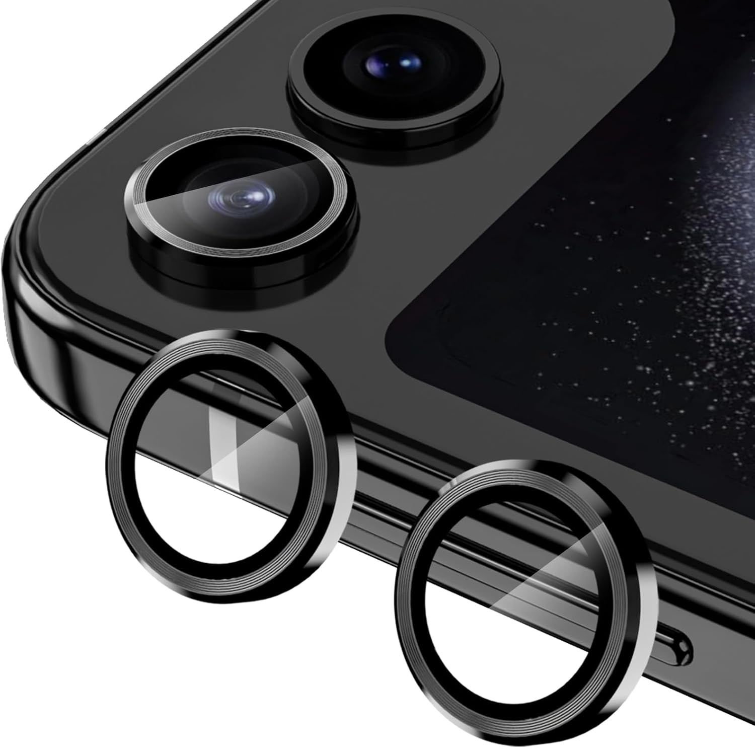 Microcase Samsung Galaxy Z Flip 6/ Z Flip 7 FE Kamera Camı Lens Koruyucu Halka Set - AL8114