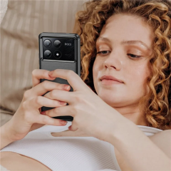 Microcase Poco X6 Pro / Xiaomi Redmi K70E Brushed Carbon Fiber Silikon Kılıf - Siyah AL3332