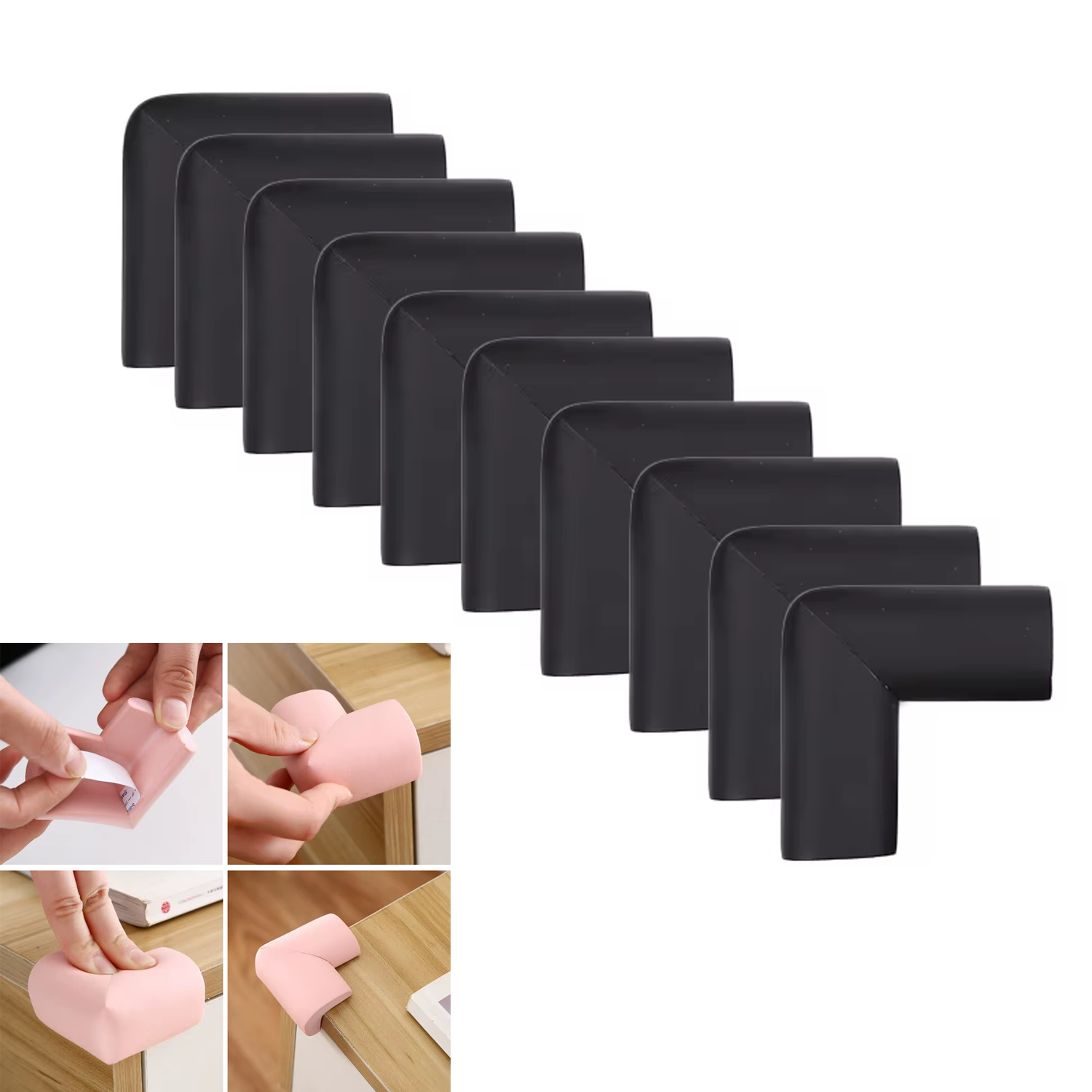 Microcase 3M Yapıştırmalı Sünger Bebek ve Çocuk Köşe Kenar Koruyucu 10in1 Set - AL5235