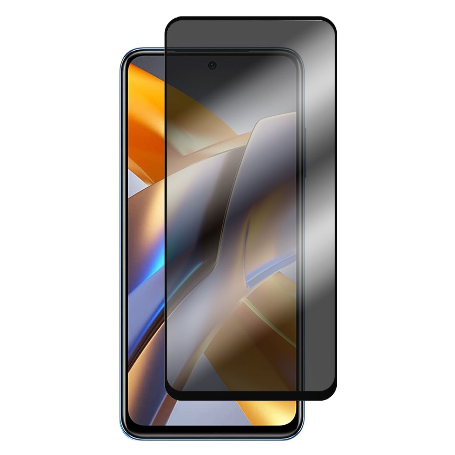 Microcase Xiaomi Poco M5s Global için Privacy Gizlilik Filtreli Tam Kaplayan Cam Koruma - AL3125