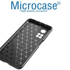 Xiaomi Poco M3 Fabrik Serisi Kumaş ve Deri Desen Kılıf - Siyah