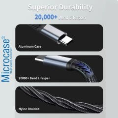 Microcase 60W 3in1 Alüminyum Gövde USB-C Adaptör Type-C to Type-C Şarj ve 3.5 mm Jak ve Dac Destekli Kablo AL5418